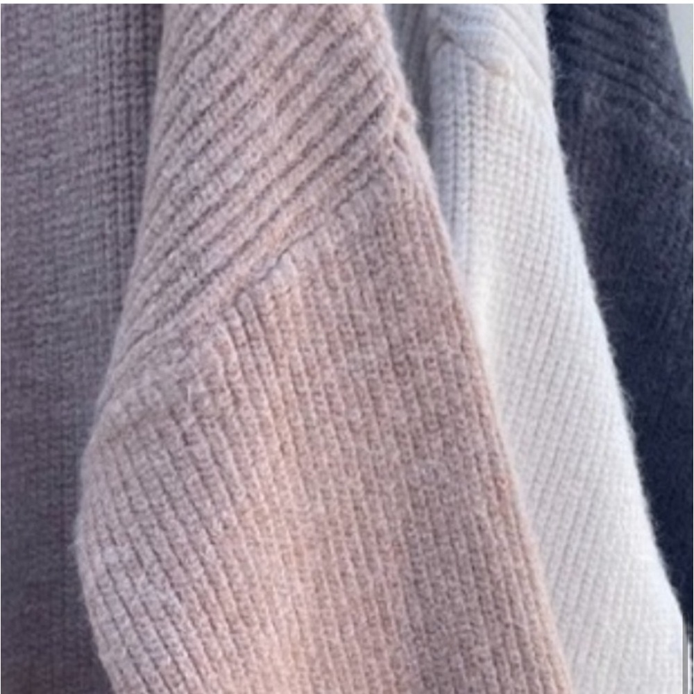 GORGEOUS Chunky Thick Oversized Long Over Knee Rib Tan soft Fuzzy Cardigan Coat - Picture 9 of 13